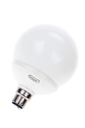 CFL Globe B22d 240V 14W/827 Opal