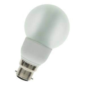 CFL Ball G60 B22d 240V 5W/827 Pearl