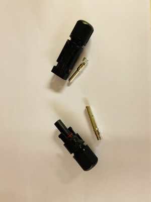 Solar connector pair MC4, 1x Male / 1x Female
