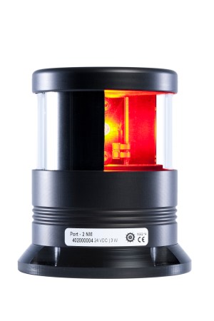 DHR40 - LED Rundtlysende, Rød, Base Montert