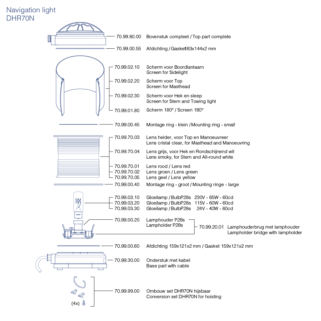 DHR70N Styrbord, Grønn, Base Montert - Bilde 11